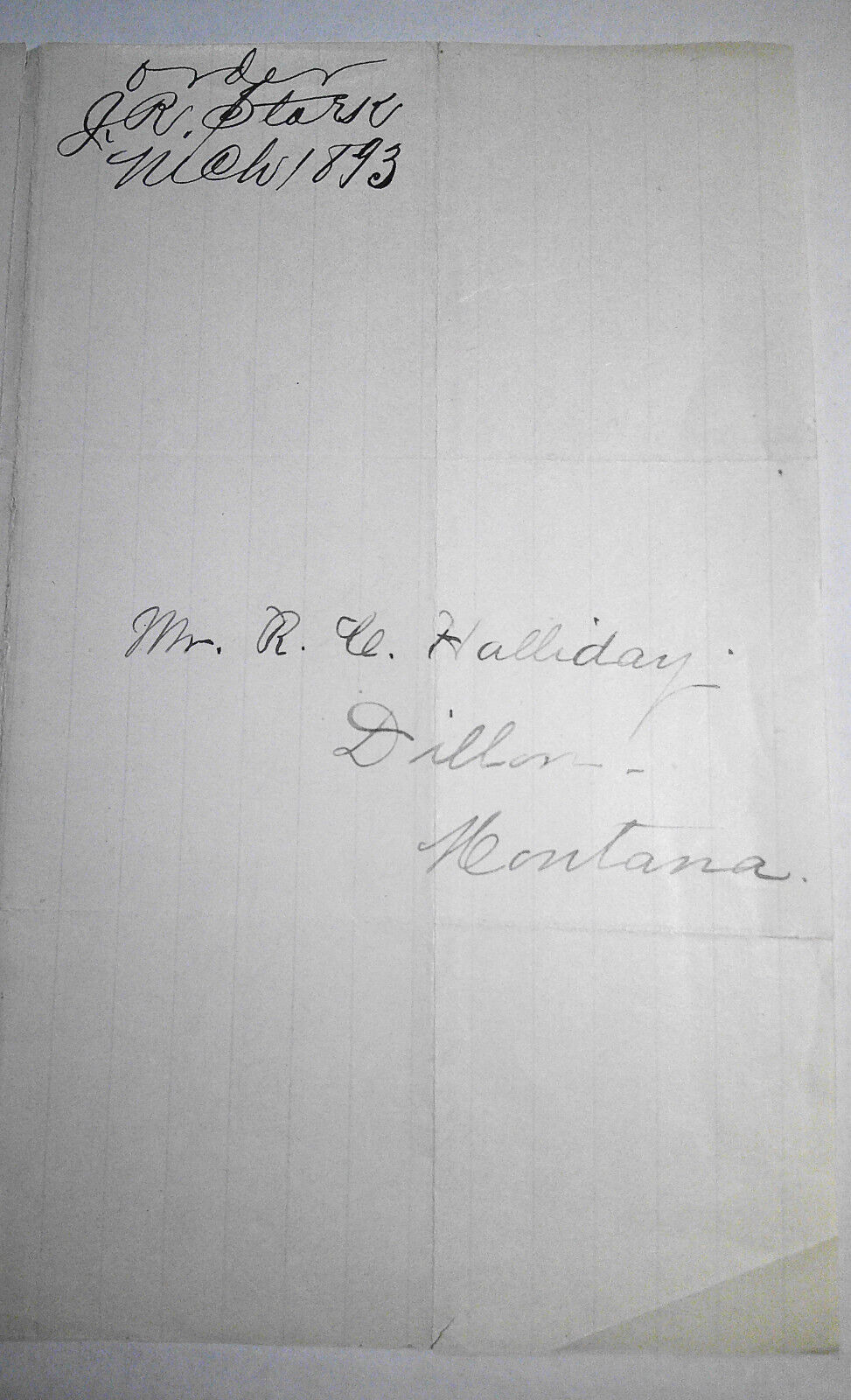 1893 R.C. Halliday and Company, Dillon, Montana - Order for Beer, Cigars etc
