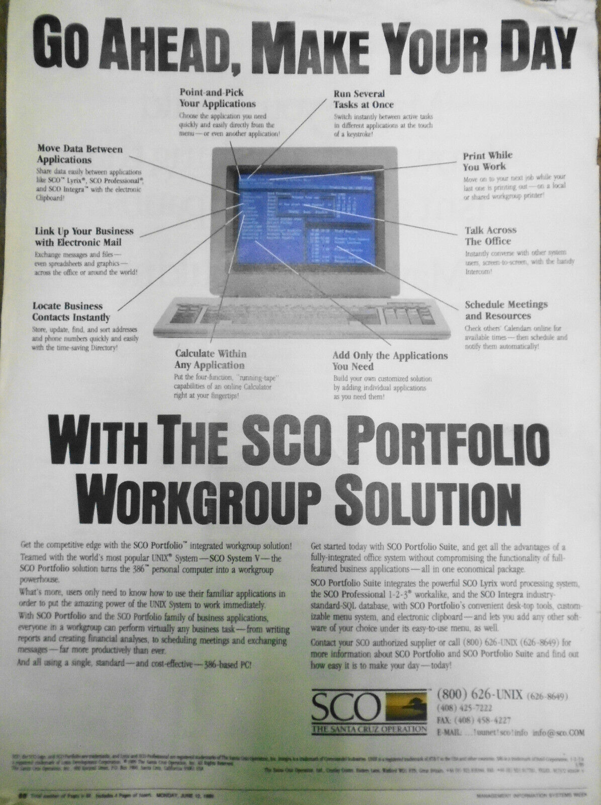 MIS Week, June 12, 1989 - IBM, AT&T, Tandem Computer, Bell Atlantic, etc news
