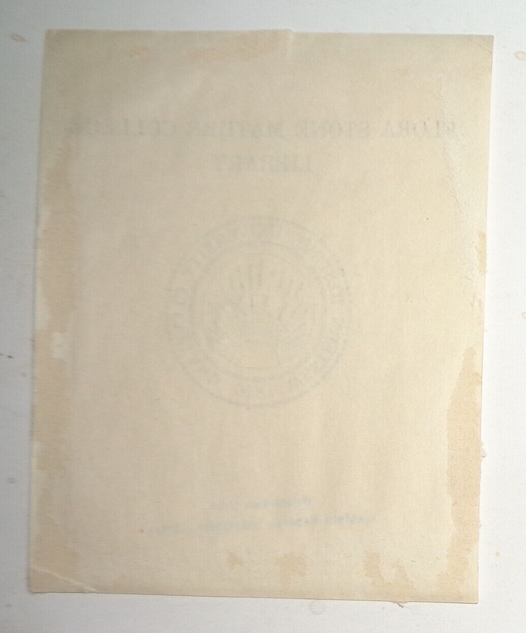 Flora Stone Mather College Library Bookplate (Western Reserve Univ) - circa 1903