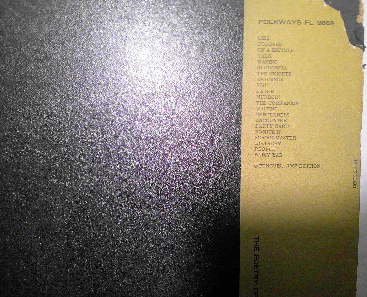Poetry of Yevgeny Yevtushenko : Lot of 2 vinyl LPs. Babi Yar etc Caedmon Records