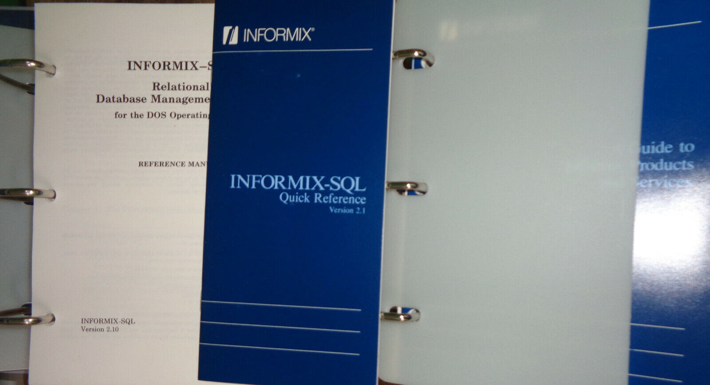 Informix-SQL, 1989, Version 2.1, for PC-DOS - unused