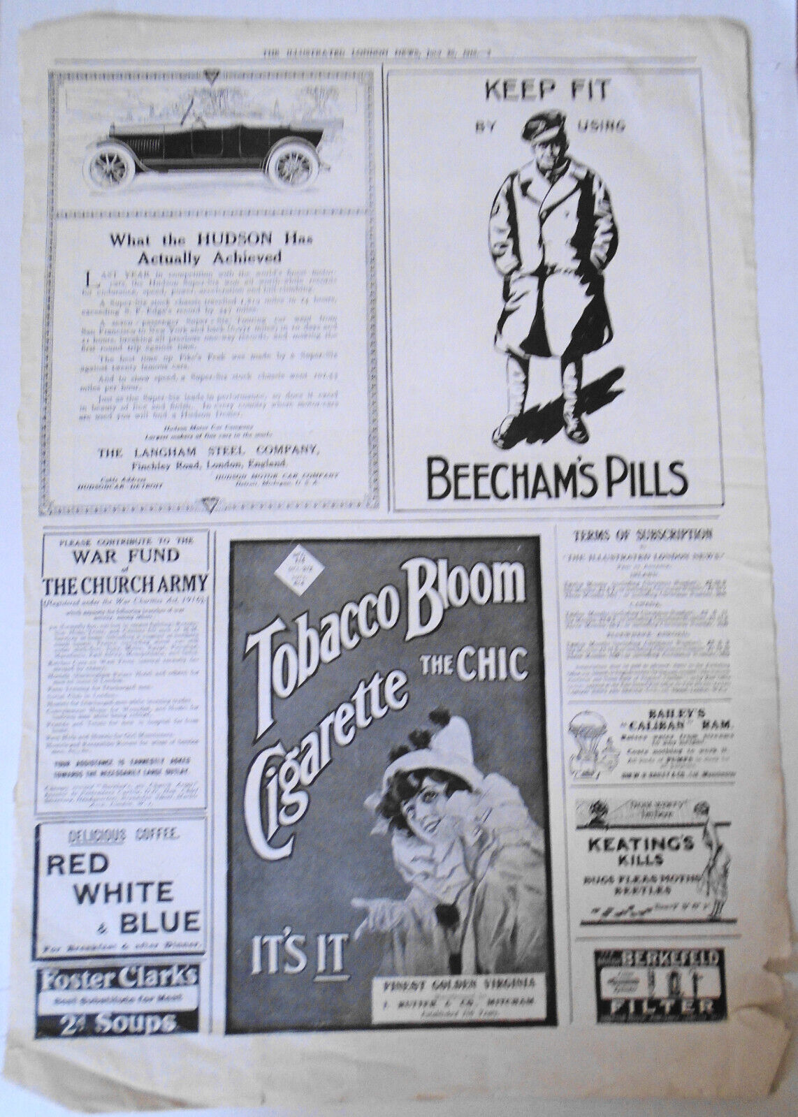 The "Greys" Cigarette Ad - original from Illustrated London News - July 20, 1918