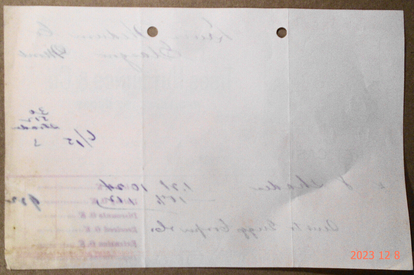 1903 Tibbs, Hutchings & Co. Receipt - Wholesale Dry Goods, St. Paul, MN