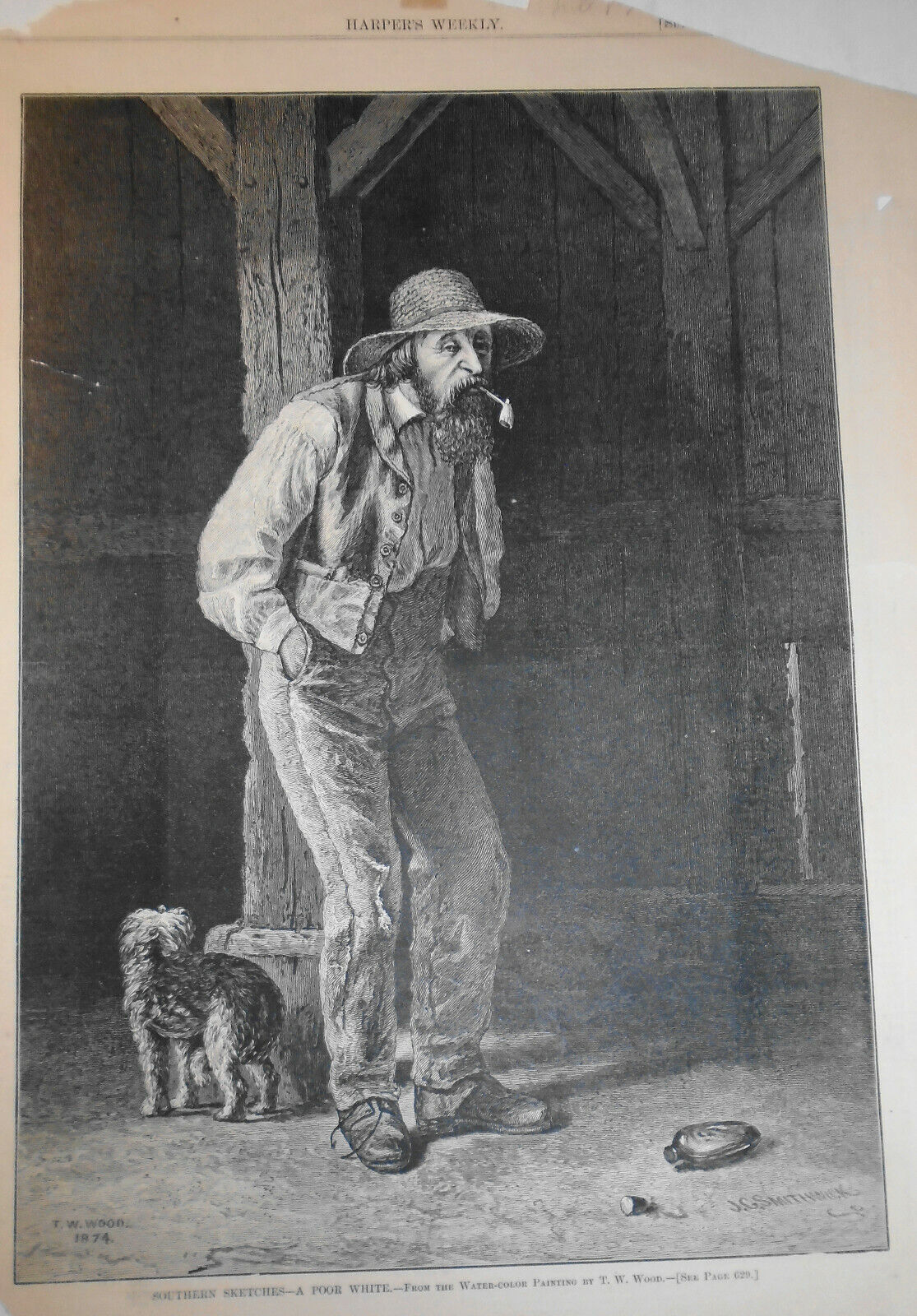 Southern Sketches - a Poor White -- Harper's Weekly July 31, 1875