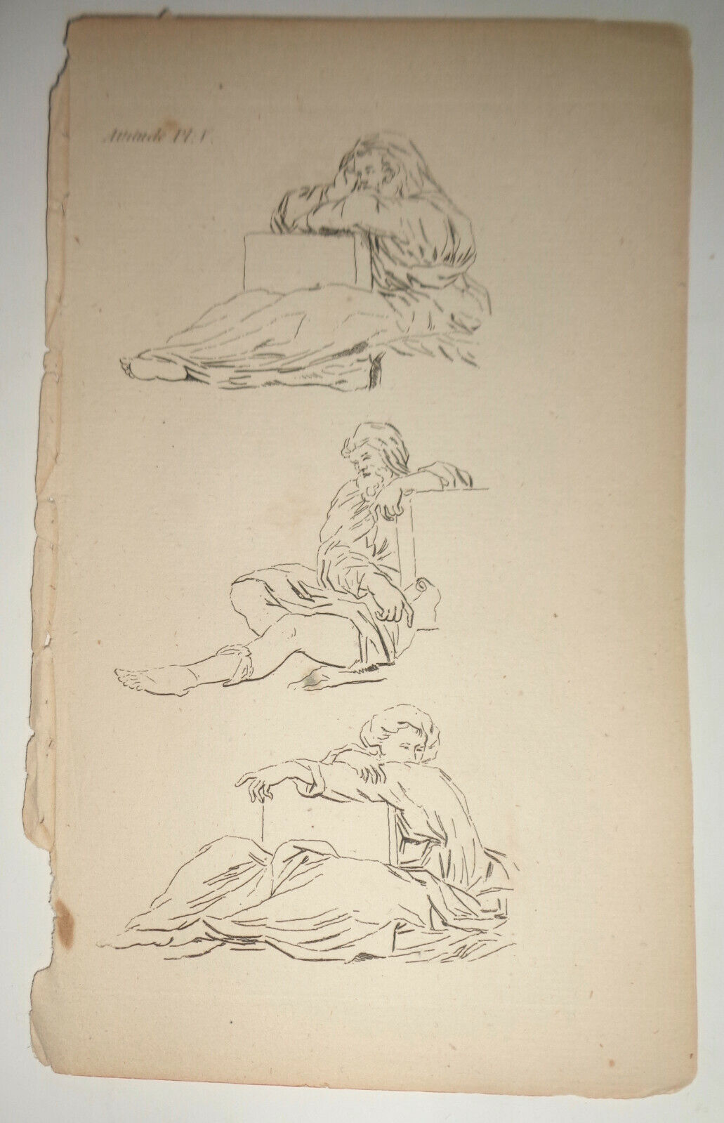 1786 - Attitude, Plate V -- from The Artist's Repository