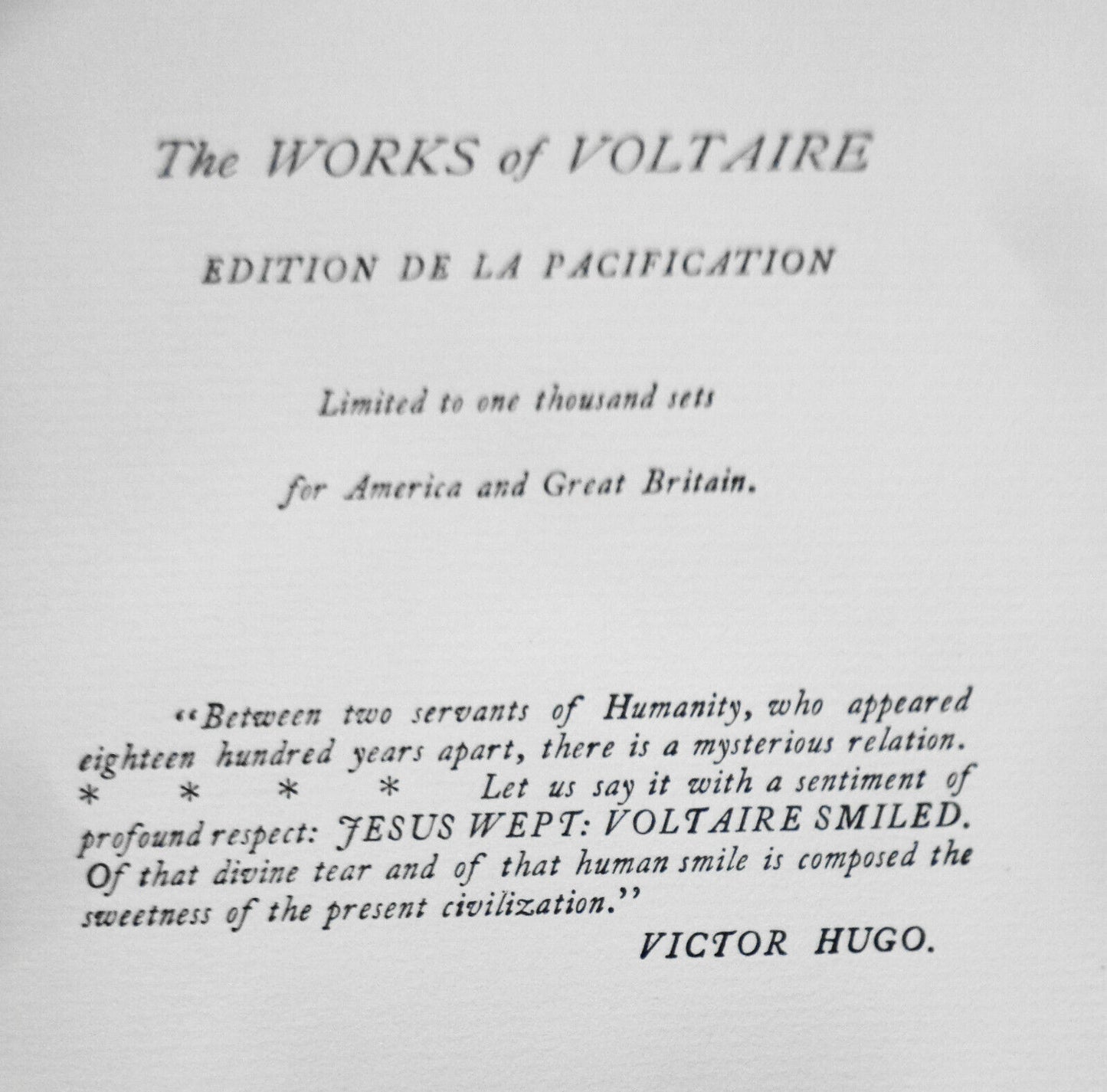 A Biographical Critique of Voltaire by John Morley - 1901 Limited edition
