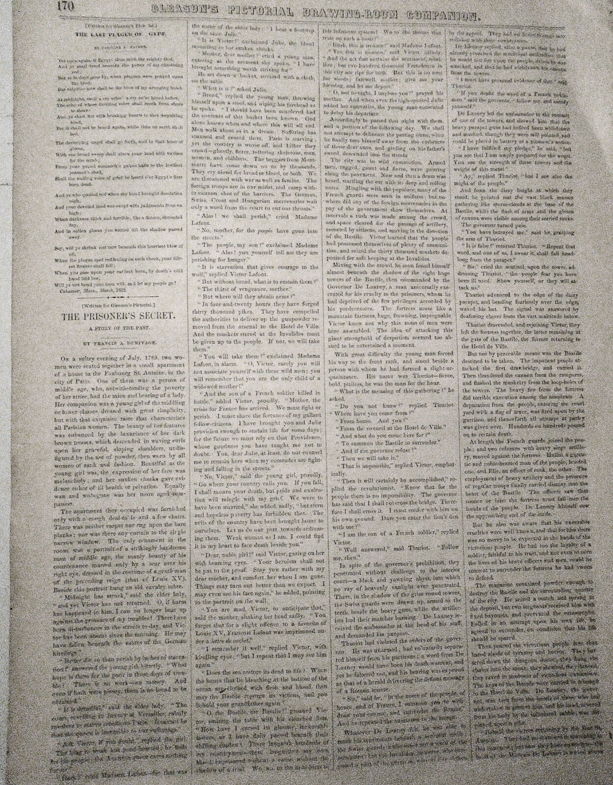 The Capitol At Washington - March 13, 1852 Original, 2 pages, Story & 3 Prints