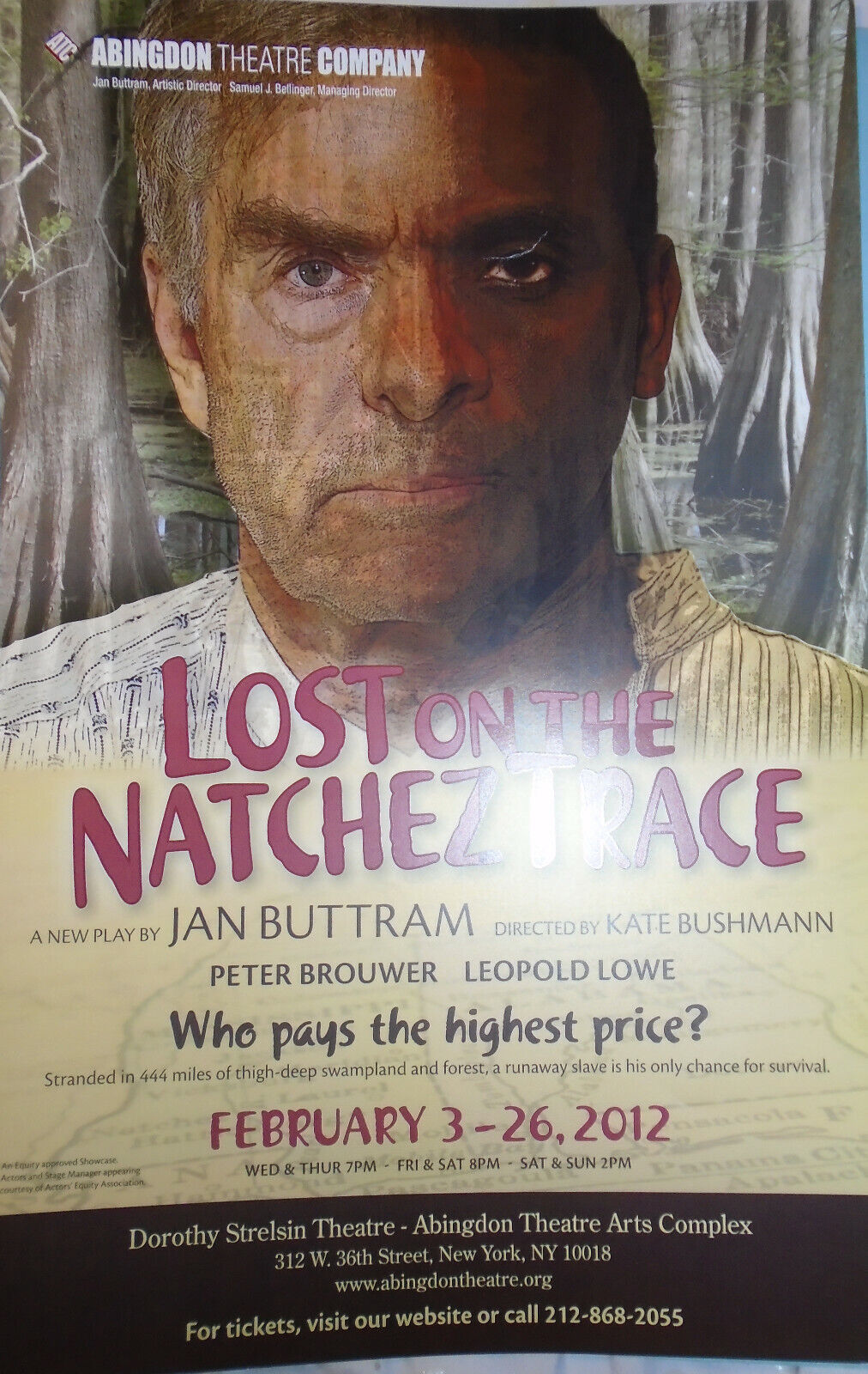 Lost on the Natchez Trace - 2012 poster, Dorothy Strelsin Theatre New York City