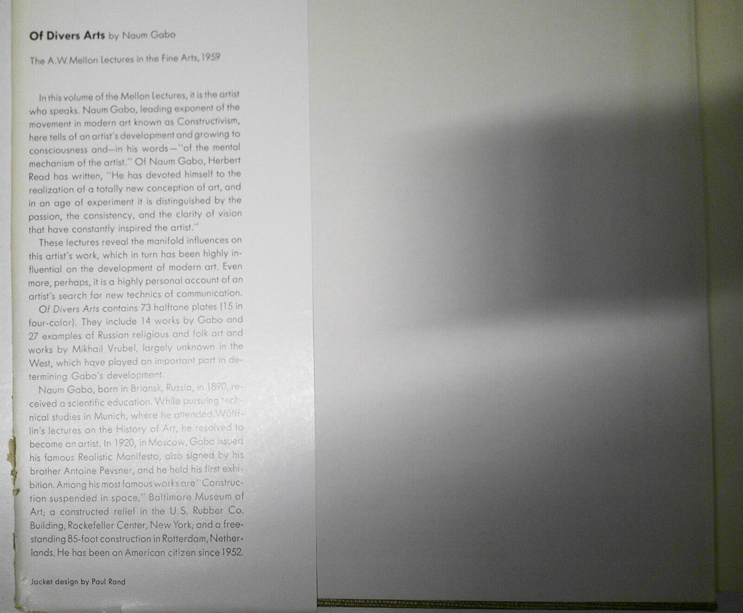 Of Divers Arts. Mellon Lectures in the Fine Arts, National Gallery of
