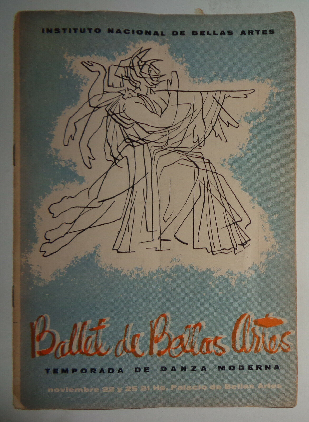 BALLET DE BELLAS ARTES - PROGRAMME 1955 - TEMPORADA DE DANZA MODERNA