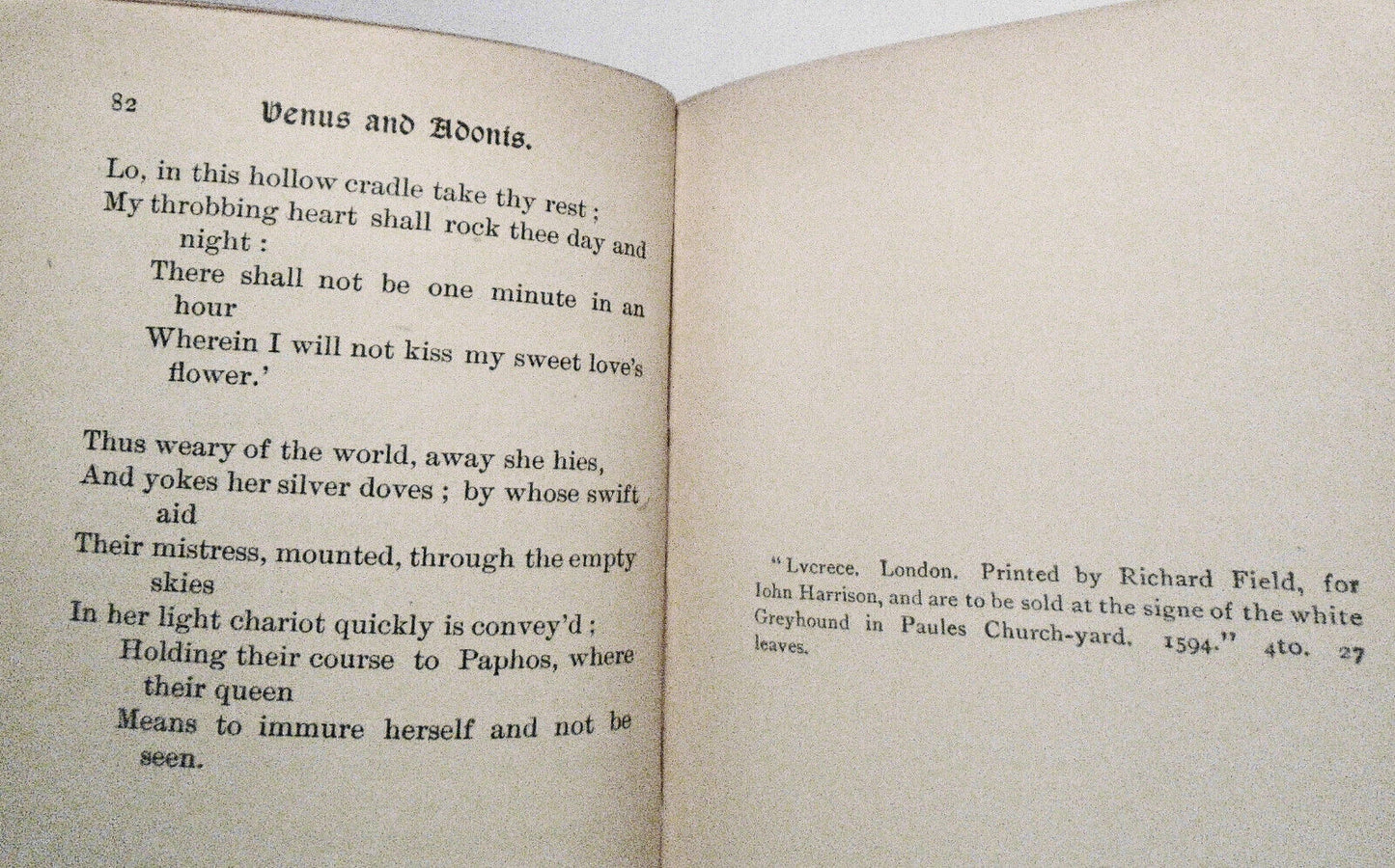 POEMS, by William Shakespeare. 1893 Ariel edition, Putnam's