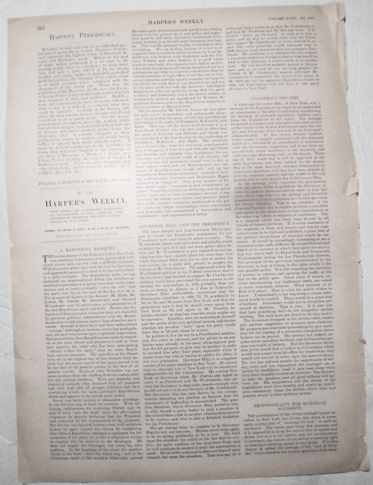 Marshall Field, the Chicago merchant. Harper's Weekly, March 21, 1891
