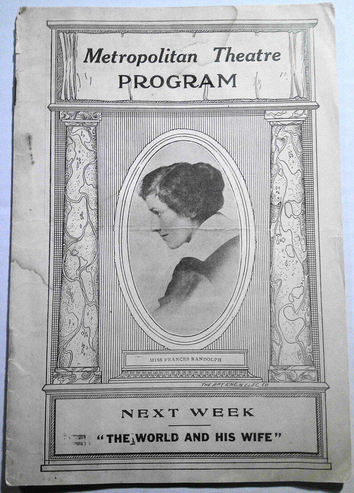 1915 "Big Jim Garrity" souvenir program, Metropolitan Theatre, Cleveland, OH