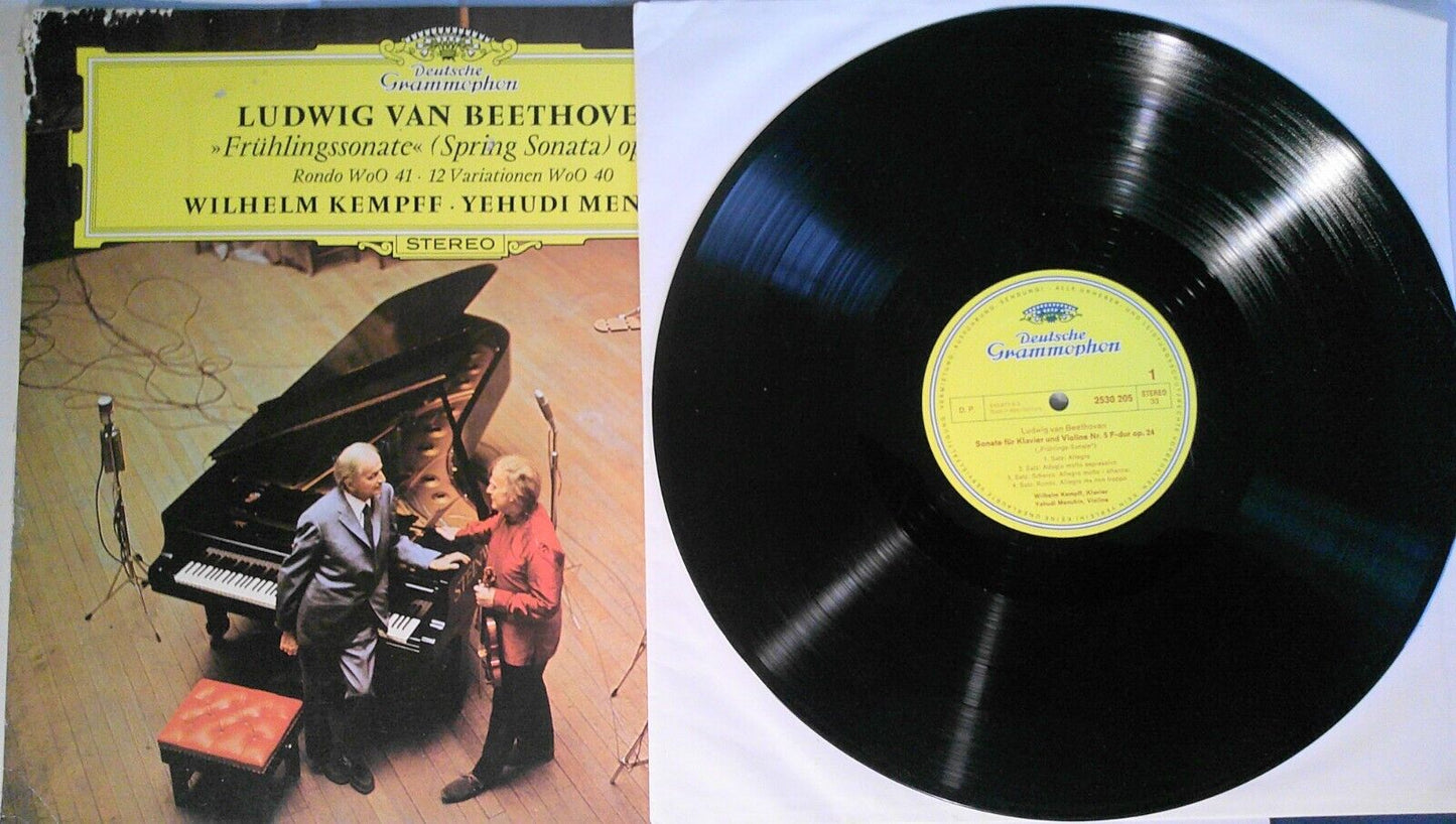4 classical violin vinyl LPs lot : Arthur Grimiaux & Yehudi Menuhin