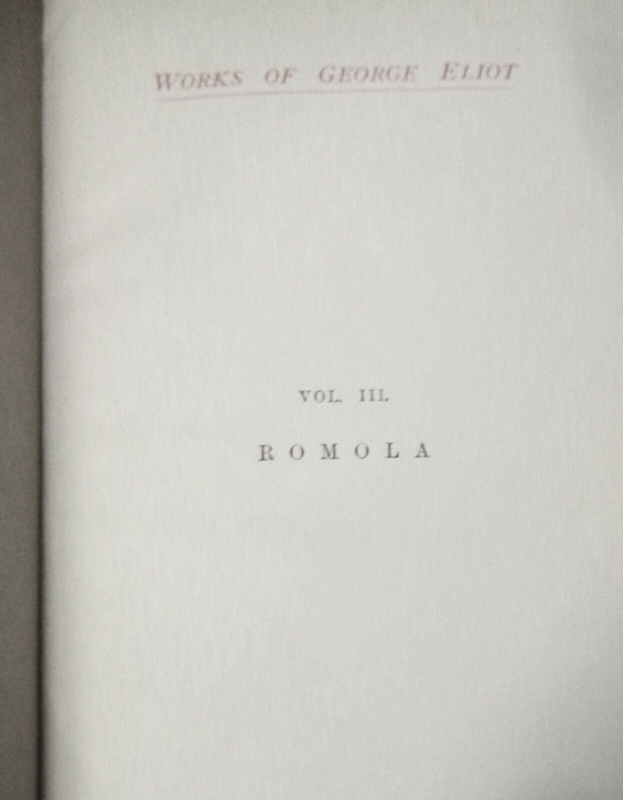 Romola, by George Eliot. 1901, 1/2 Leather binding.