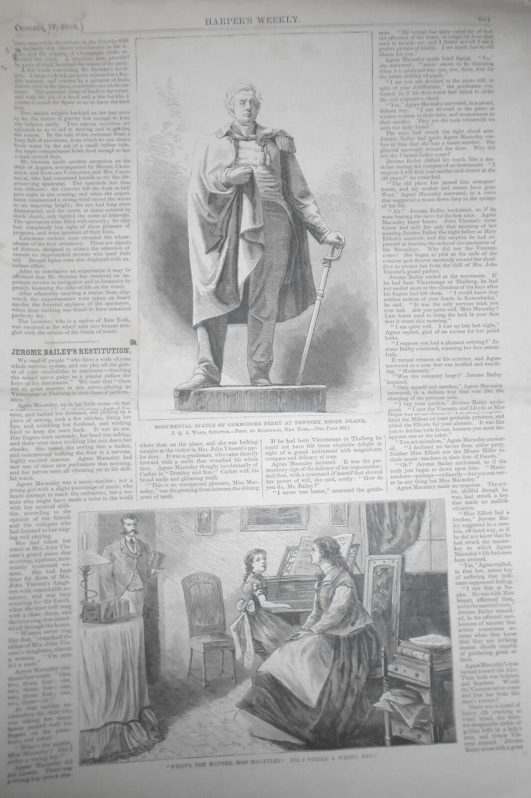 Harper's Weekly - Complete Original Oct 17, 1868 Boys In Blue, Country Church...