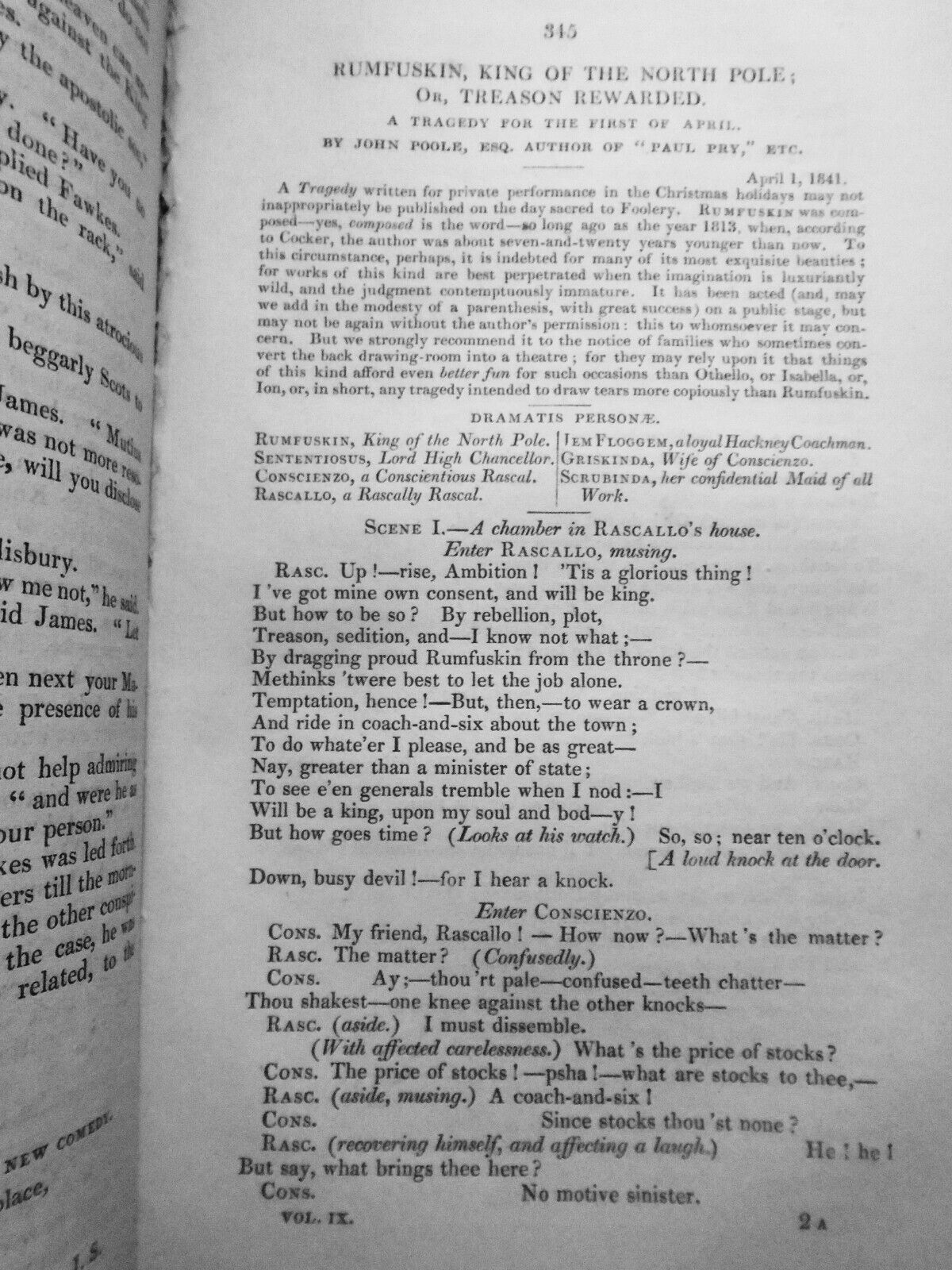 1841 Bentley's Miscellany Vol IX - Guy Fawkes, Longfellow, Ingoldsby, Crowquill