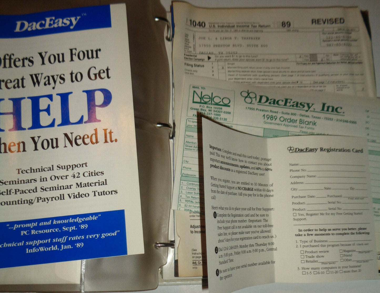 DacEasy Rapid Tax, Professional Version - 1989