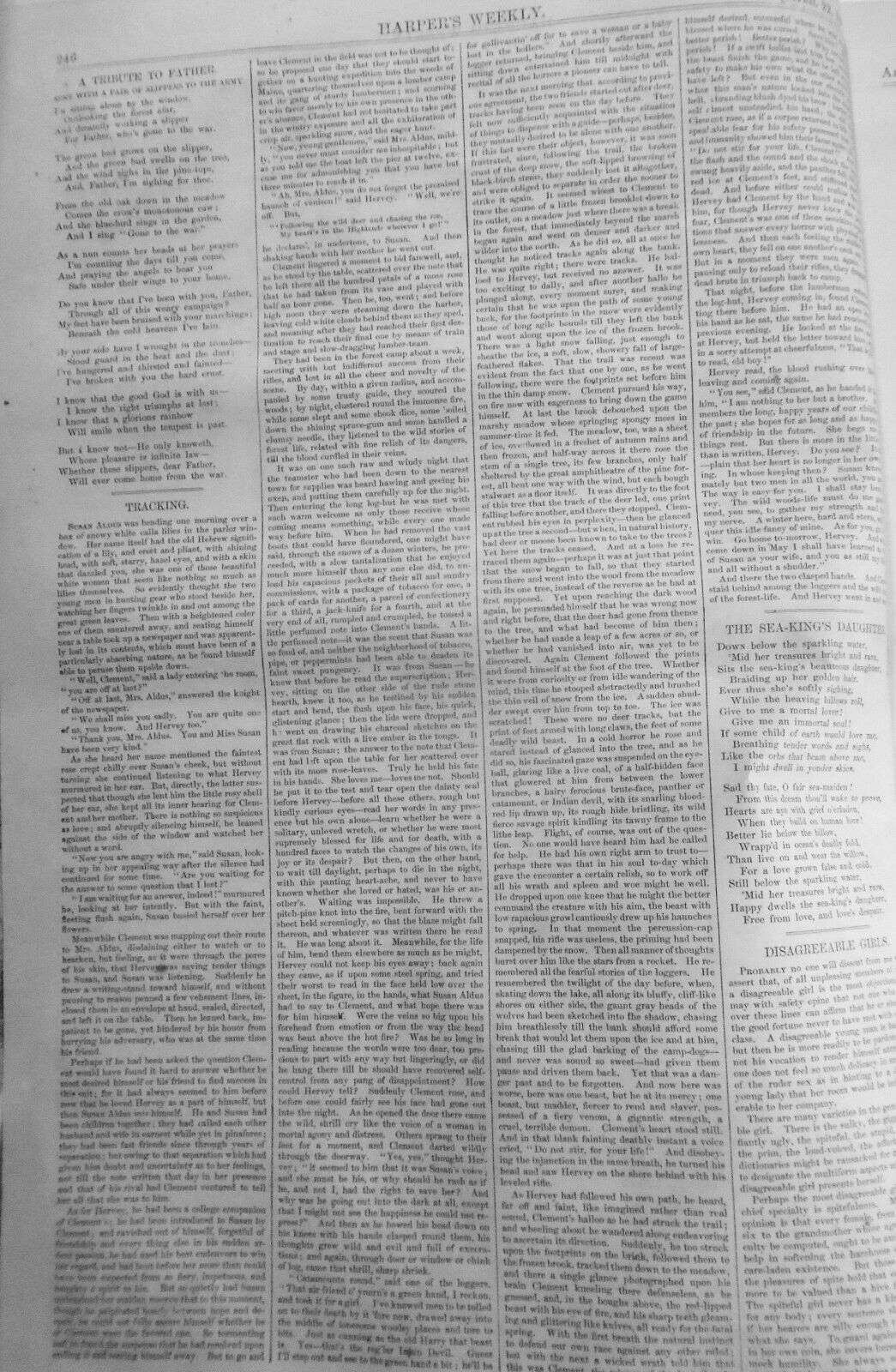 The Union Army Entering Petersburg VA - Harper's Weekly, April 22, 1865 Original