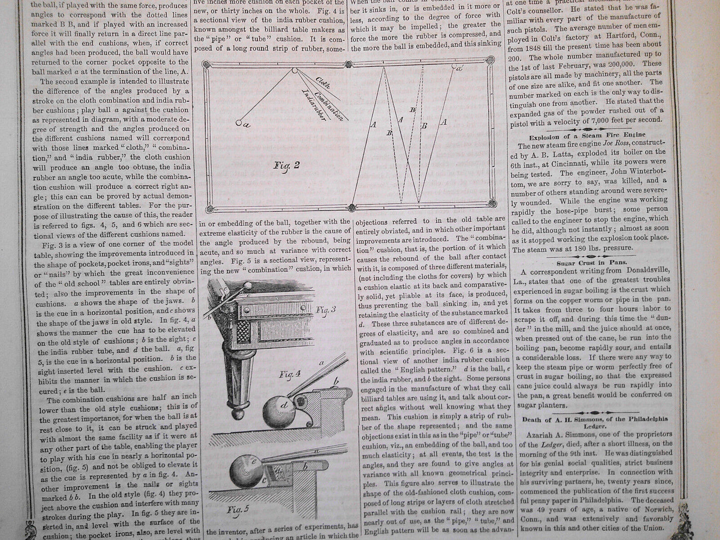 Scientific American, December 23, 1855. Improvement in Billiard Tables, etc