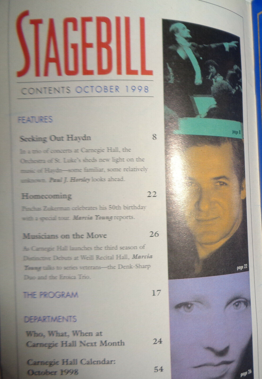 COLE PORTER AND MOSS HART'S "JUBILEE" - Carnegie Hall Stagebill 1998