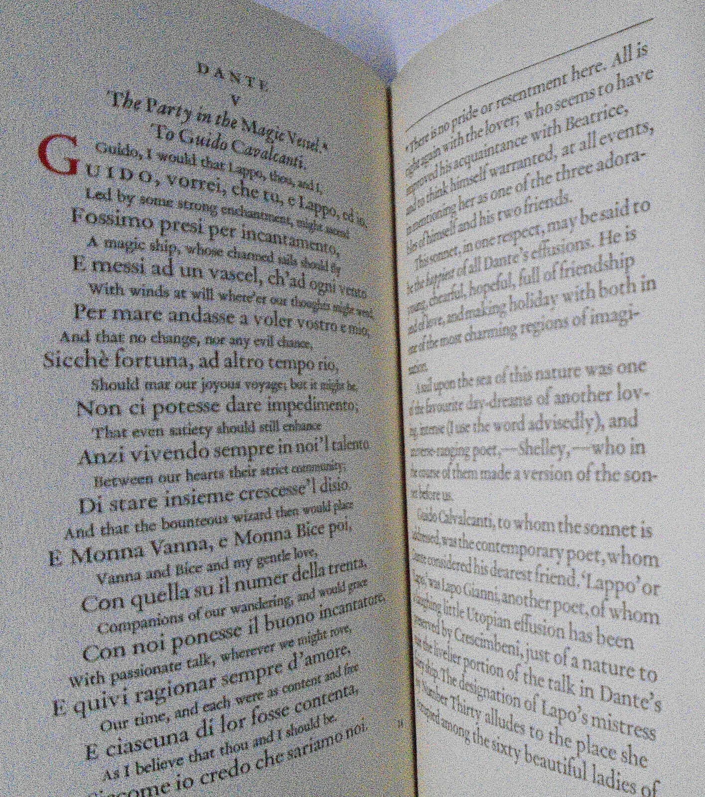 Leigh Hunt : On eight sonnets of Dante. 1965