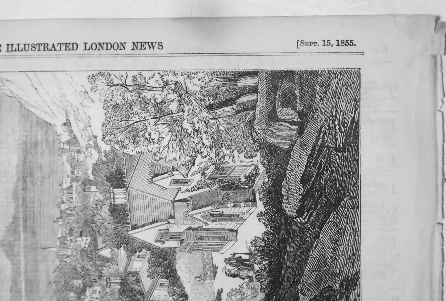 1855 The new bathing-place, Llandudno, North Wales. Original print.