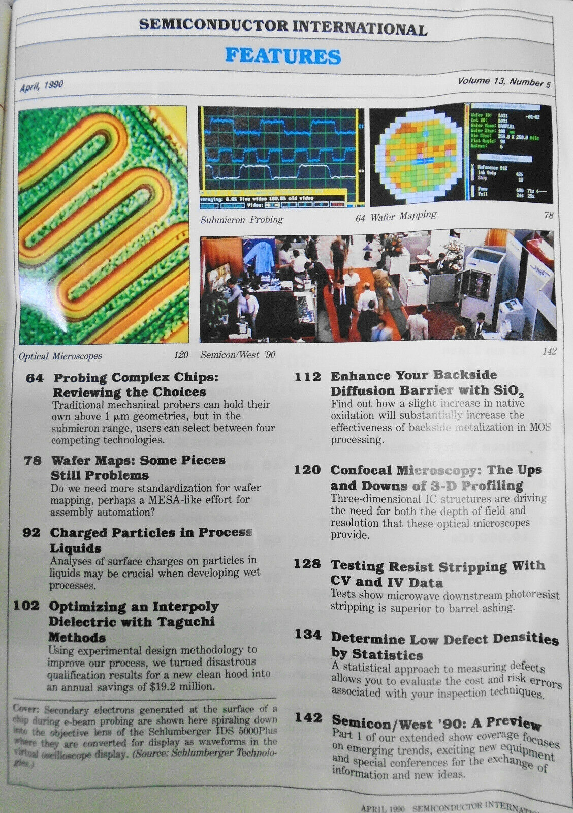 Semiconductor International magazine, April 1990.
