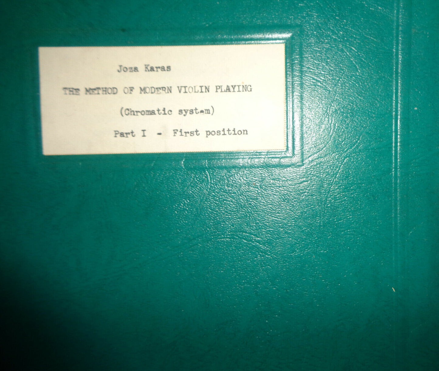 1964 Joza Karas - The Method of Modern Violin Playing (Chromatic System) Part 1