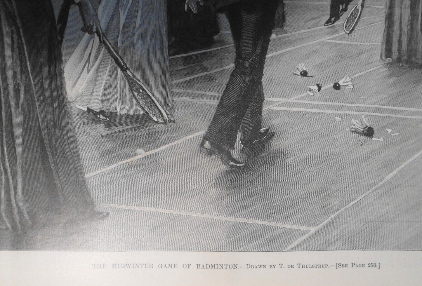 The Midwinter Game of Badminton, by T. De Thulstrup. Harper's Weekly, 1891