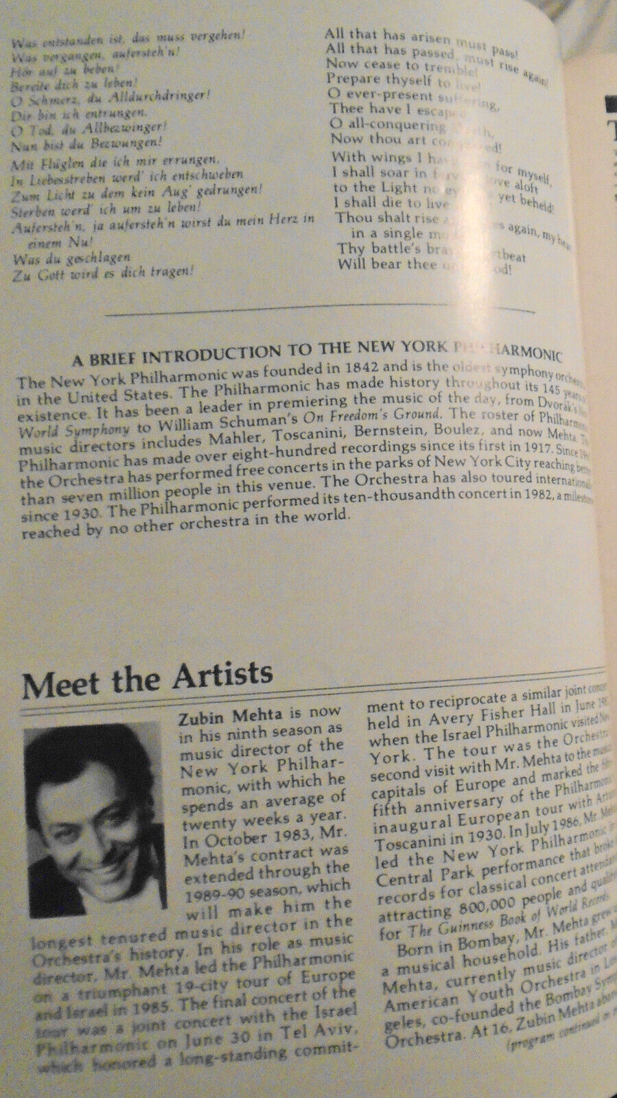 Carnegie Hall Gala Reopening Stagebill 1986: Mehta Horne Sinatra Stern Duchin..