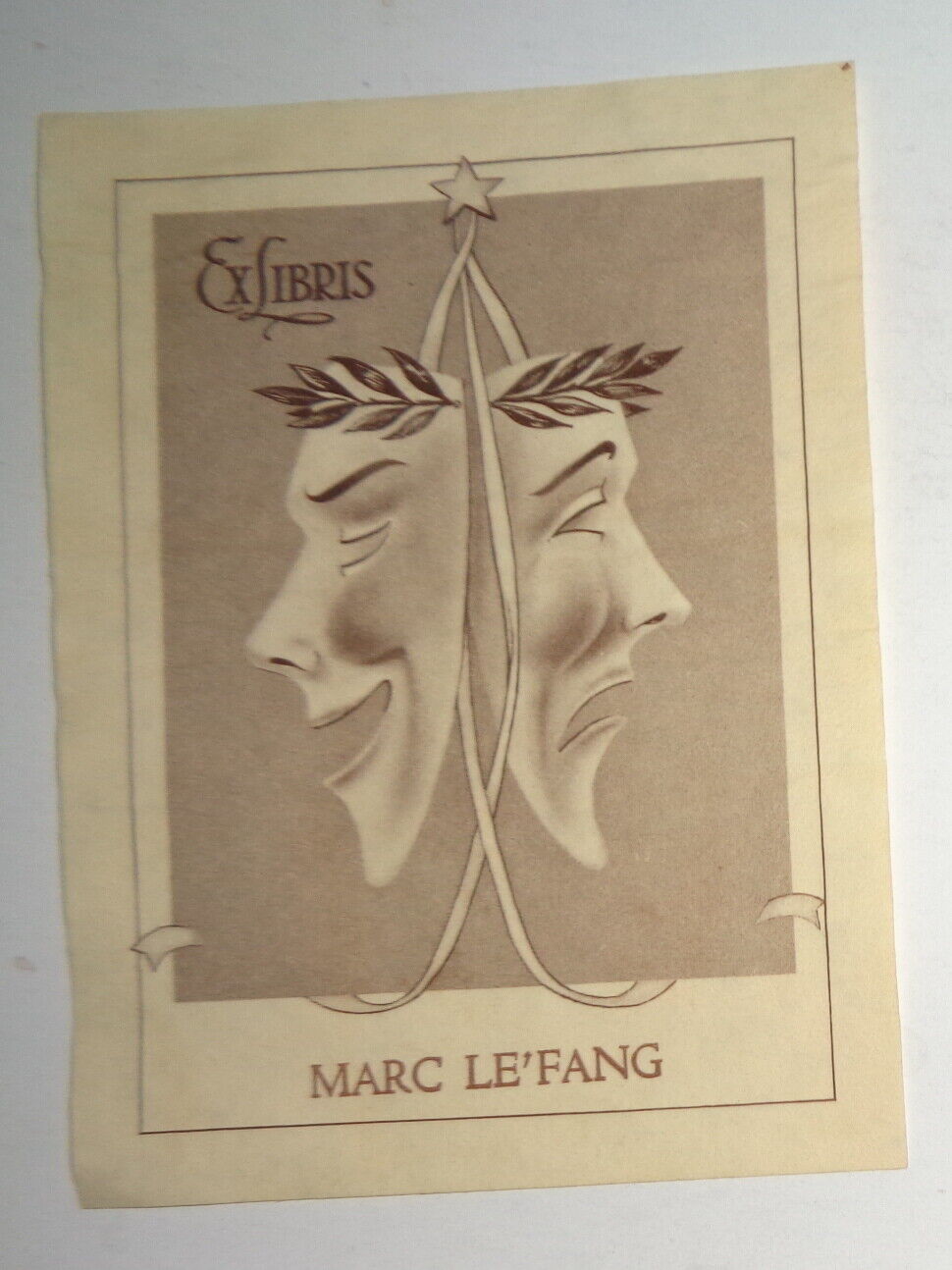 Marc Le'Fang, Ex Libris Bookplate - 1960s