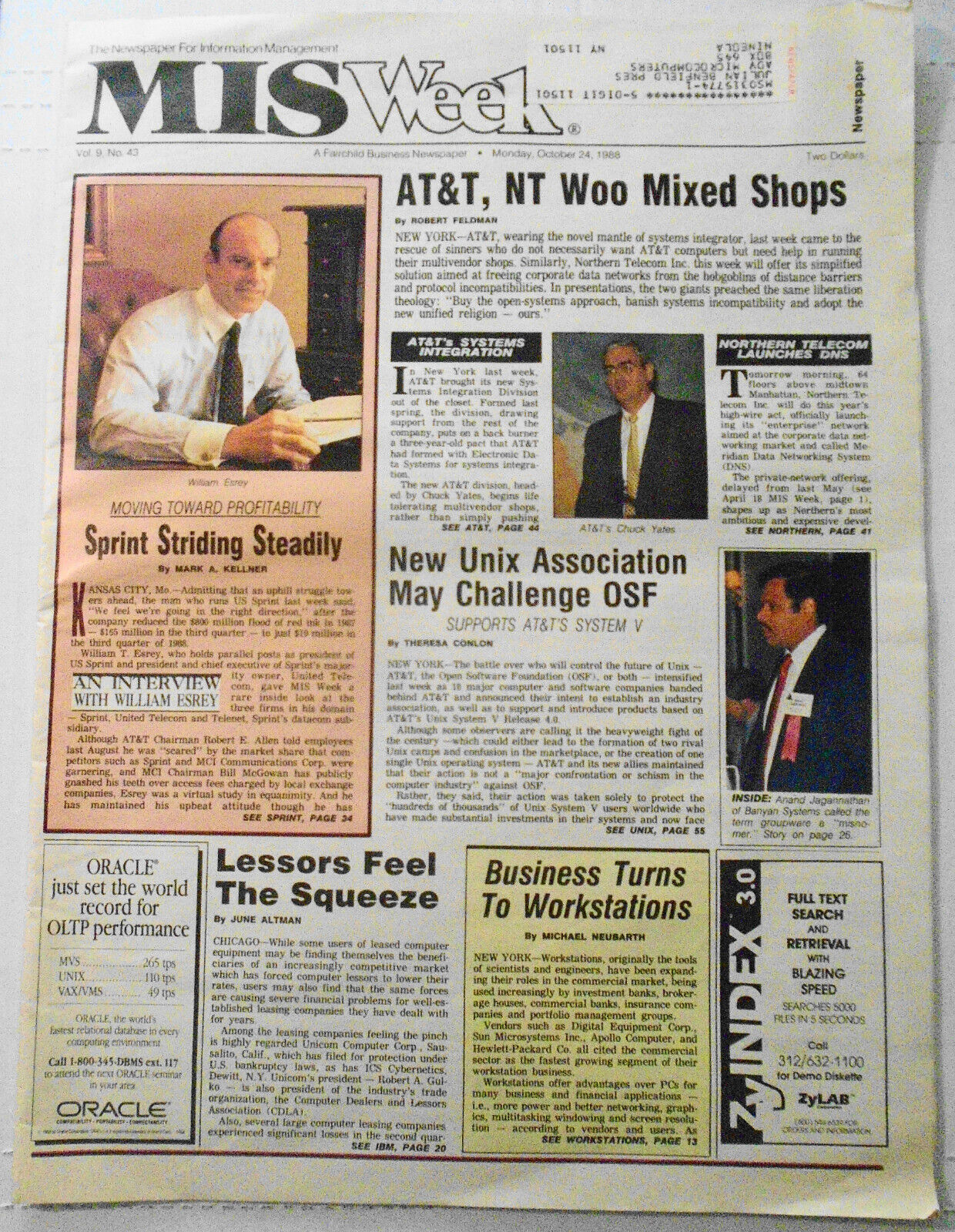 MIS Week, October 2, 1988