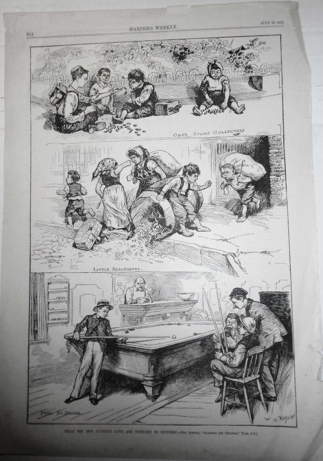 What The New Juvenile Laws Are Intended To Suppress - Harper's Weekly 1881