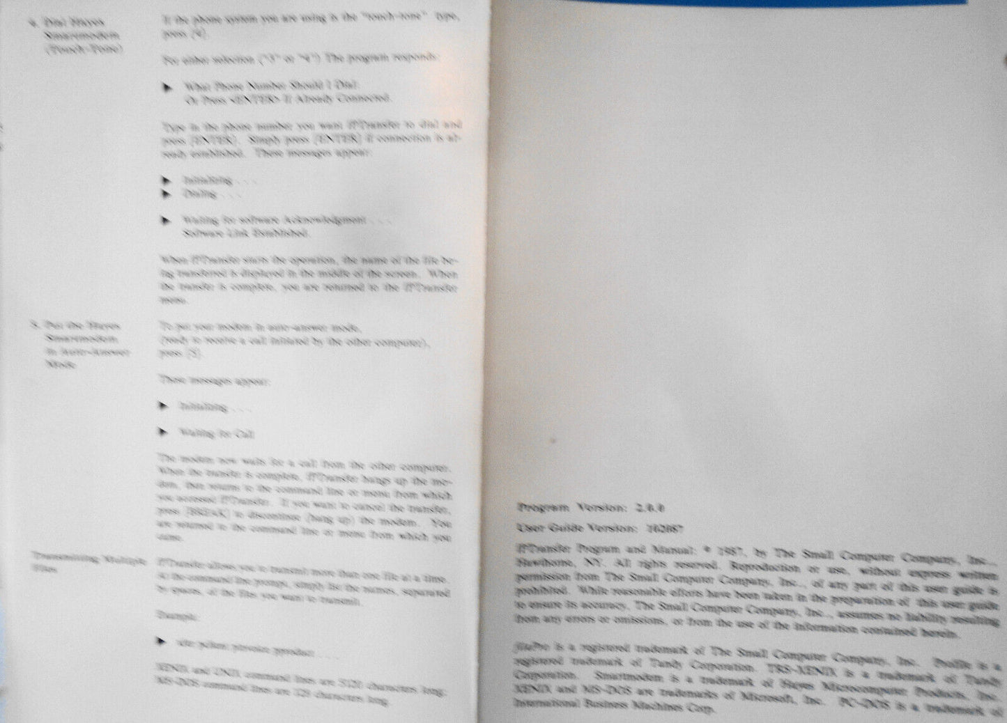 1987 fPTransfer for filePro / Profile files - User Guide & MSDOS software.
