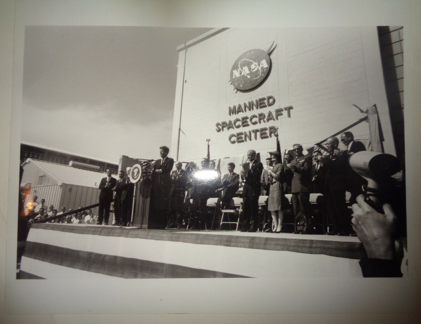 1962 President Kennedy: In not so distant future... American flag on the moon