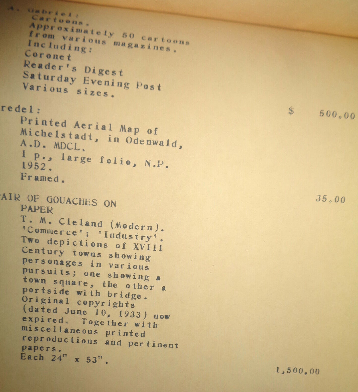 Appraisal - Estate of Mary Flagler Cary - Typographical Books, Fine Presses 1967