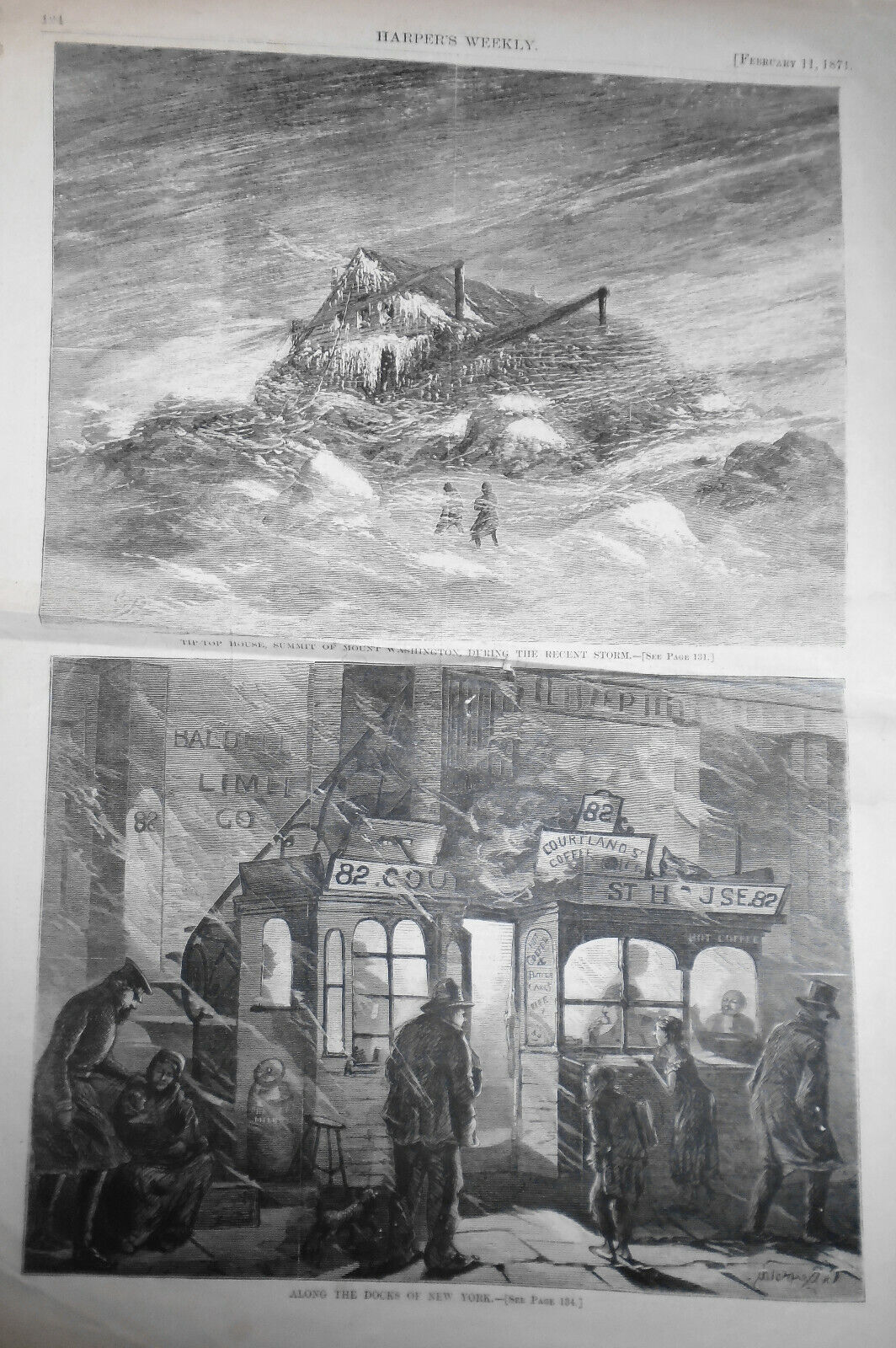 Harper's Weekly, Febr 11, 1871 - Count Von Moltke, Rome flood, Red Cross, etc