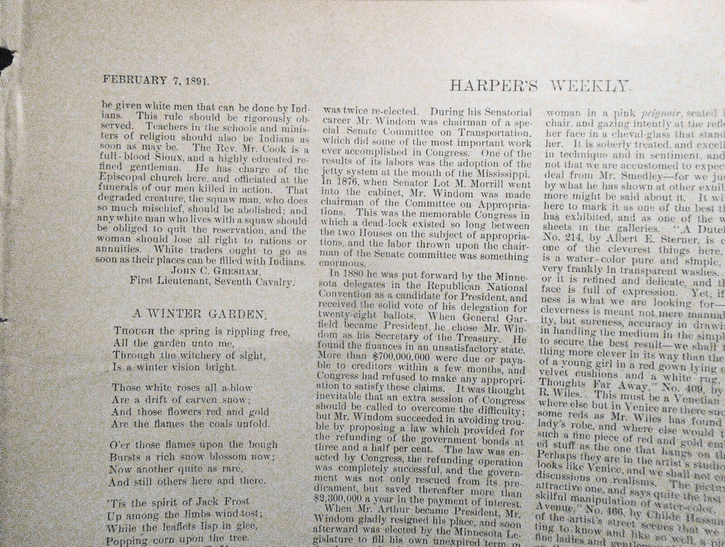 1891 Remington : The Sioux War - Review Of General Miles's Army - 2 prints orig