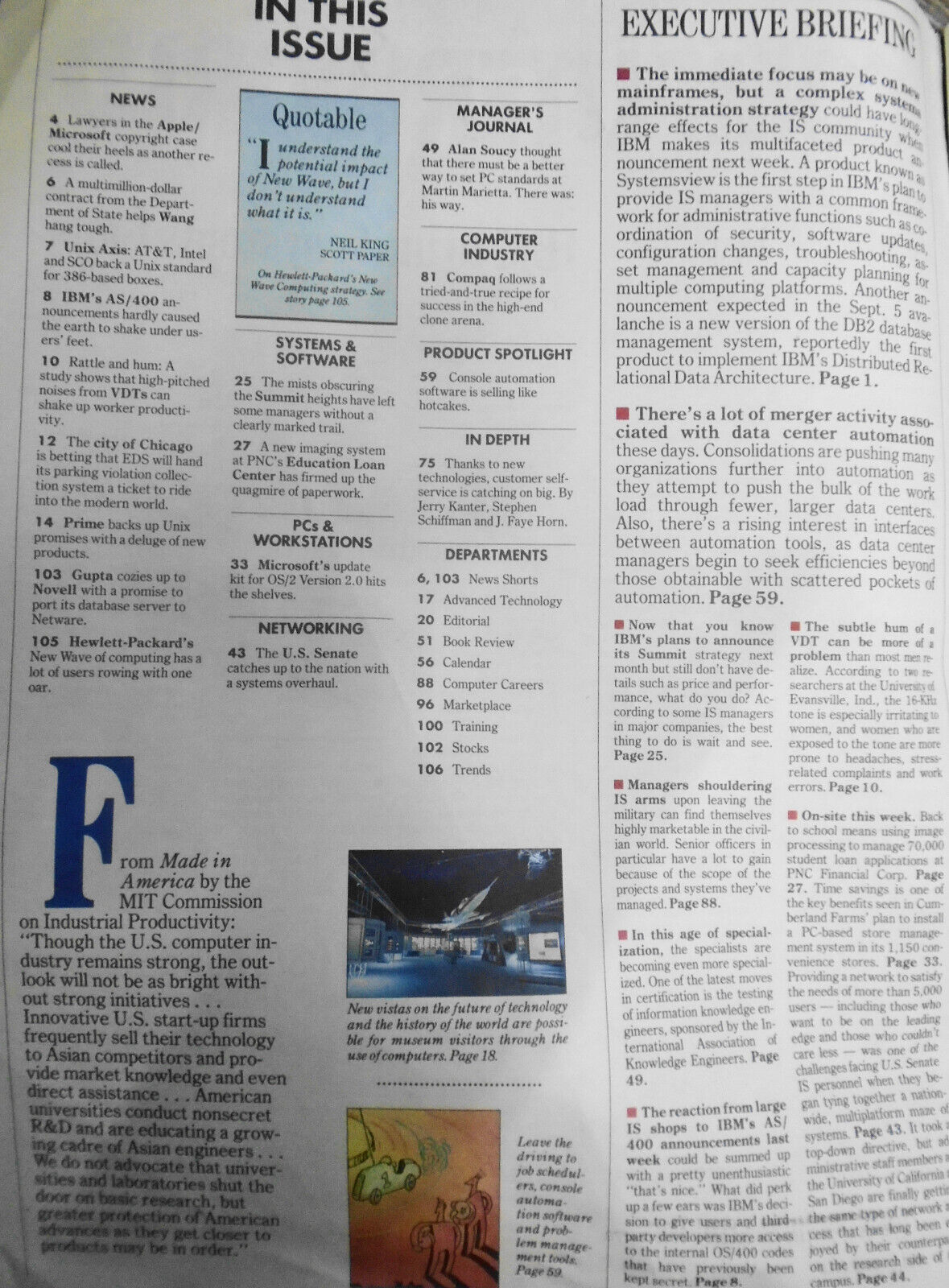Computerworld Magazine, August 27, 1990 - IBM to unify sytem tools; OS/2 Lite...