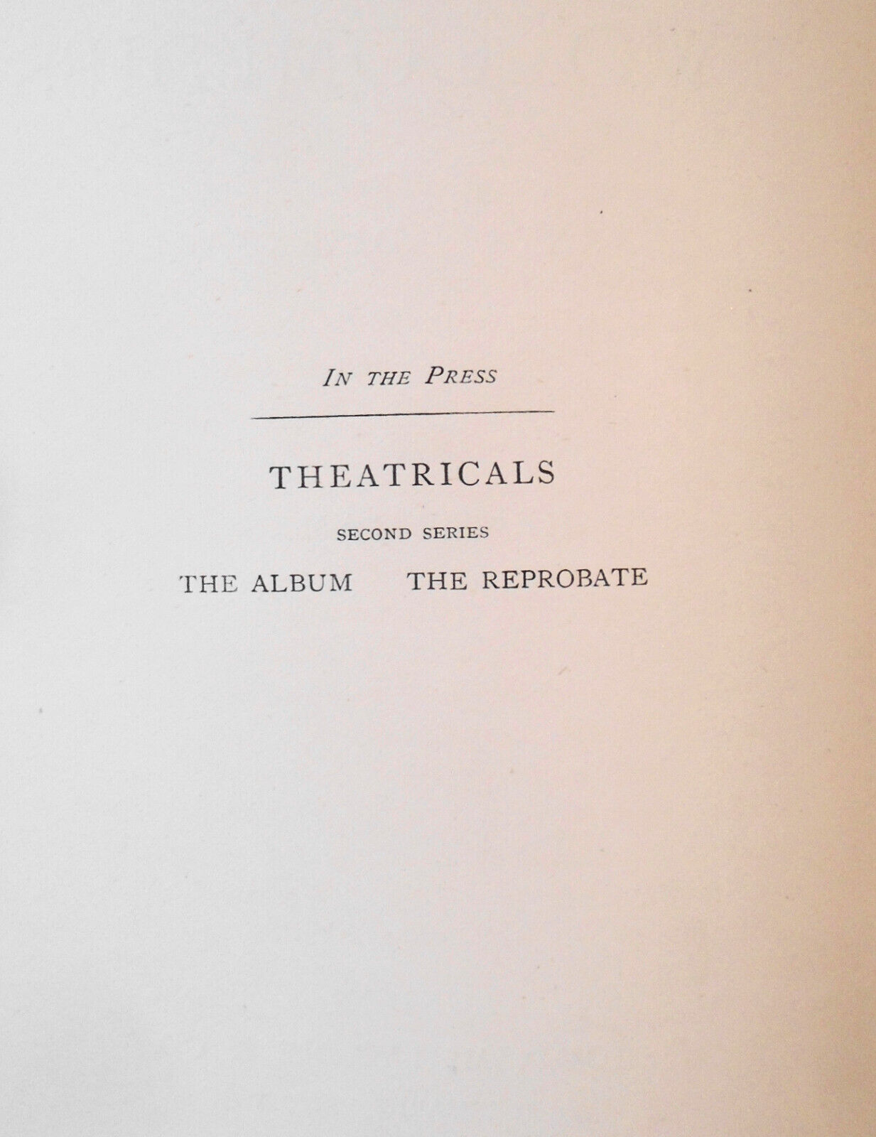 Henry James : Theatricals - 1st & 2nd series - 1st UK edition 1894, 1895
