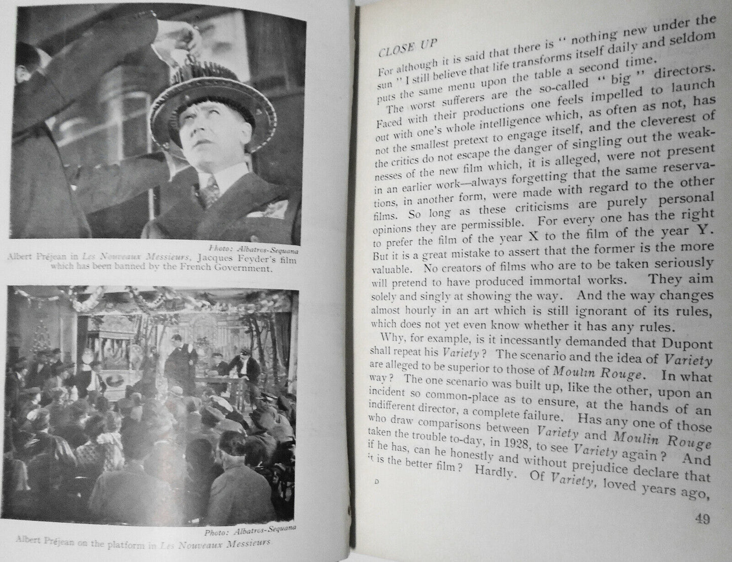 CLOSE UP, Vol. 4 - Jan - June, 1929. Bound volume of 6 issues. Film magazine