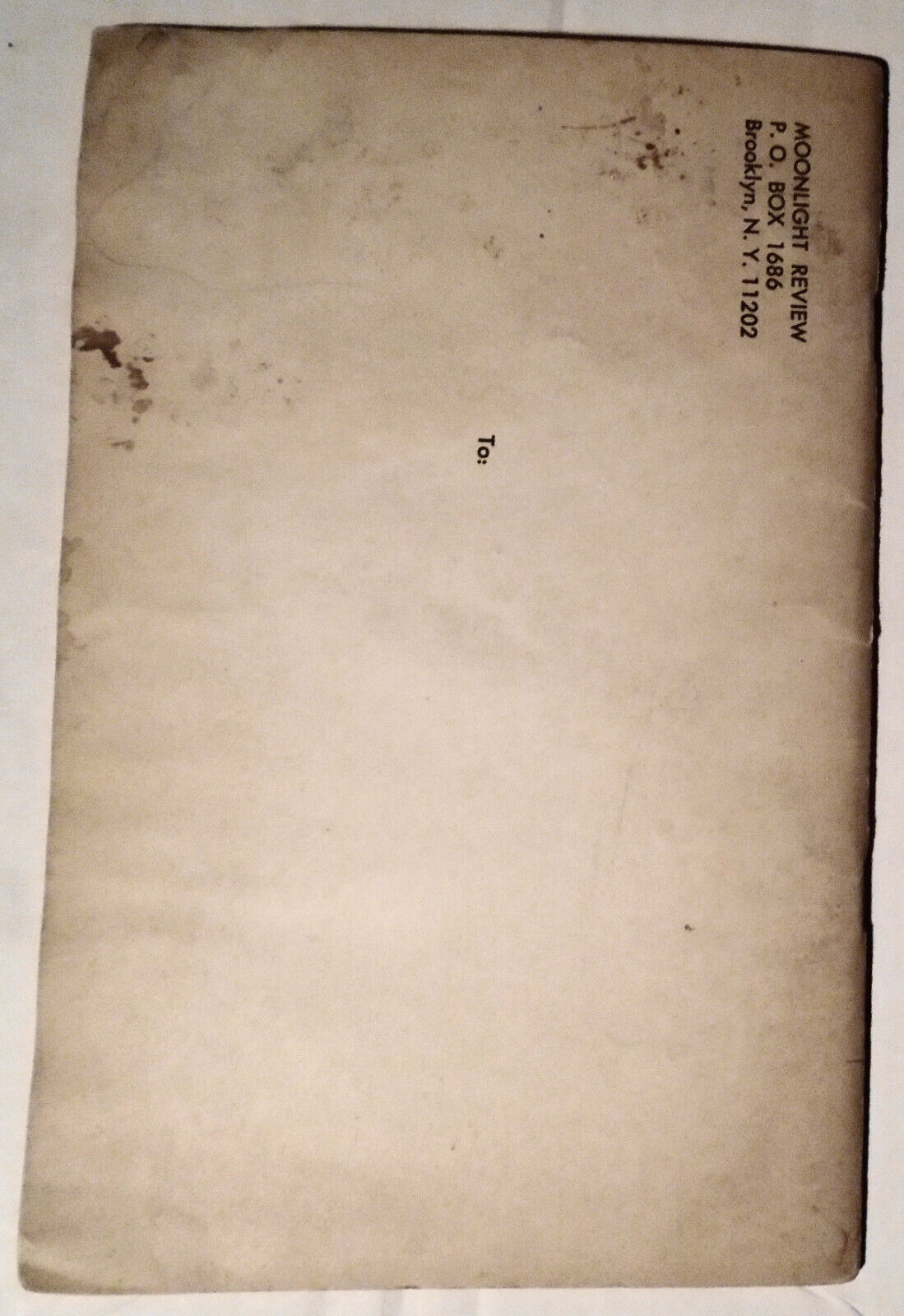 Moonlight Review, Vol.1, No. 1, 1967. English teachers' poetry & prose writings