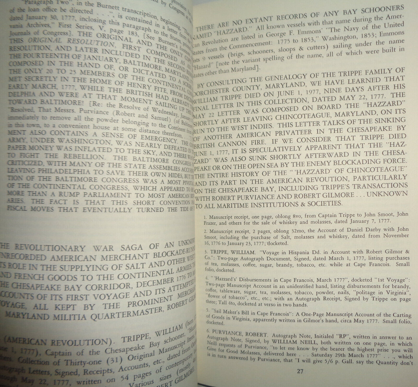 AMERICAN HISTORY IN MANUSCRIPTS... Catalogue #1 1979 CHESAPEAKE GALLERIES