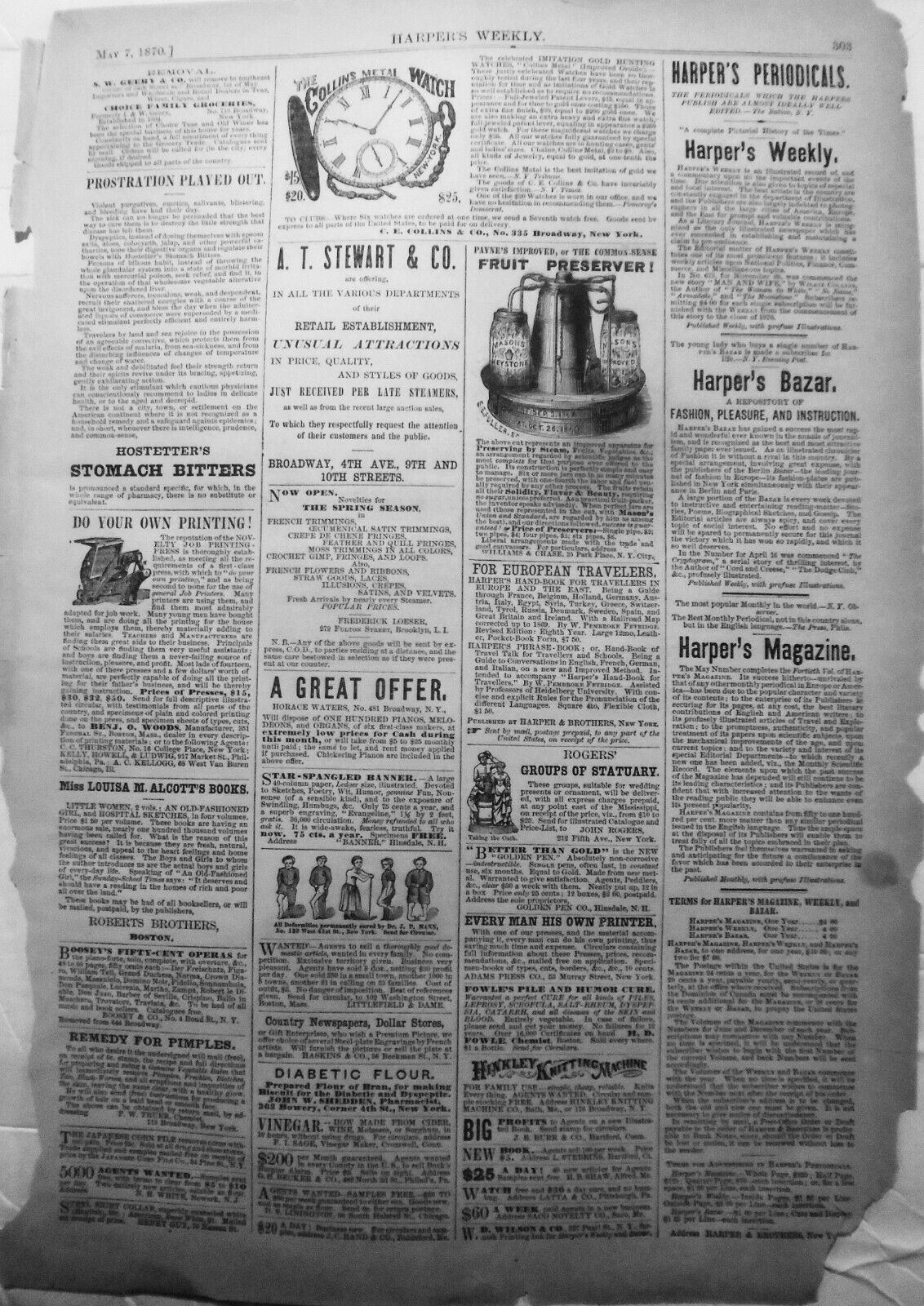 Roman Catholics Disgracing Themselves, by Th. Nast. Harper's Weekly, May 7, 1870