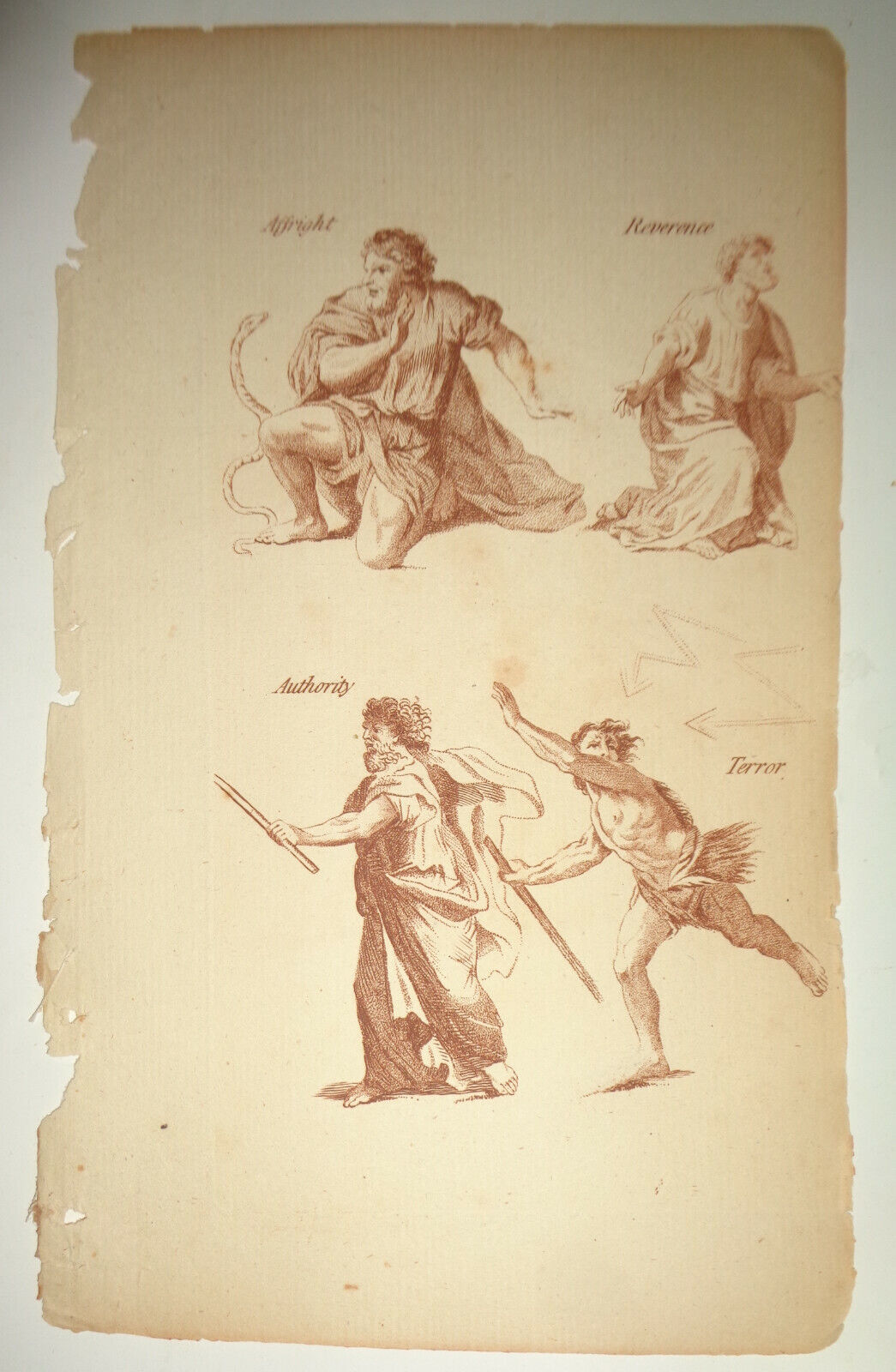 1786 - Affright, Reverence, Authority, Terror -- from The Artist's Repository