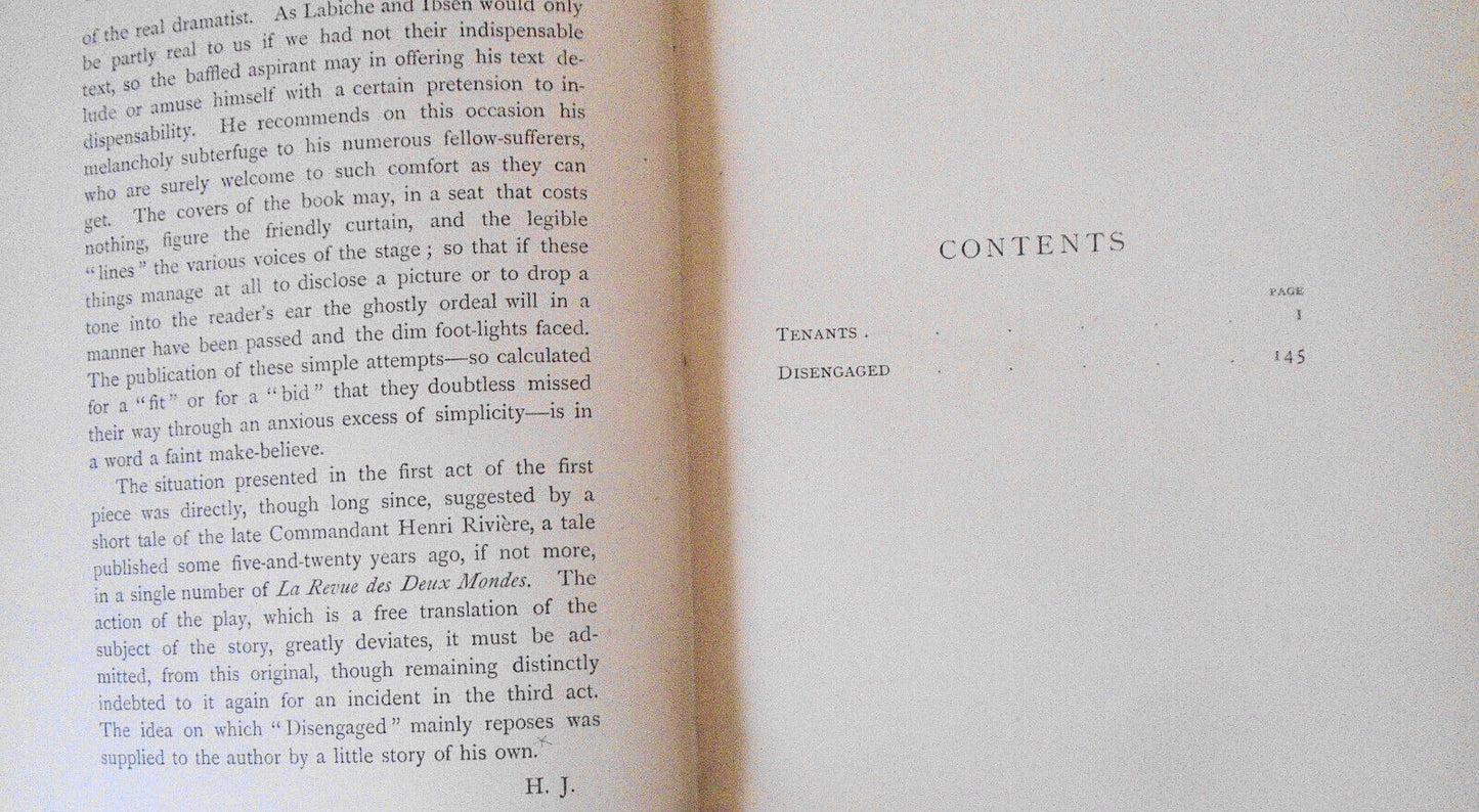 Henry James : Theatricals - 1st & 2nd series - 1st UK edition 1894, 1895