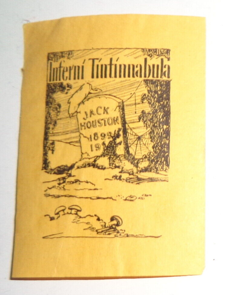 Jack Houston, miniature Bookplate. "Inferni Tintinnabula". 20th century