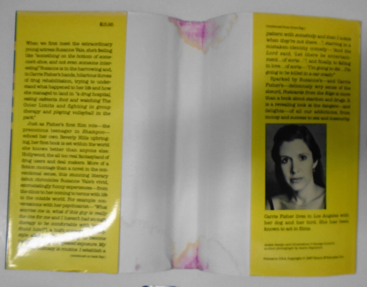 Postcards From the Edge Carrie Fisher 1987 First Edition 1st Printing Hardcover
