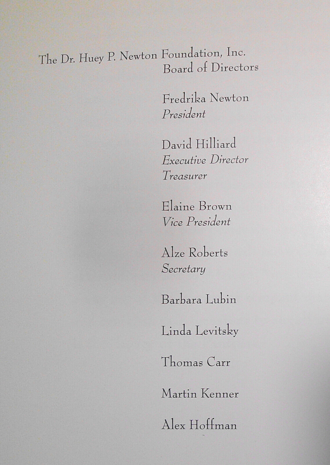 Legacy of the Panthers : photographic exhibition 1995. Huey P. Newton Foundation